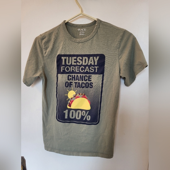💥4 for $30💥 The Children's Place boys t-shirt green size LG 10-12 - Picture 1 of 4